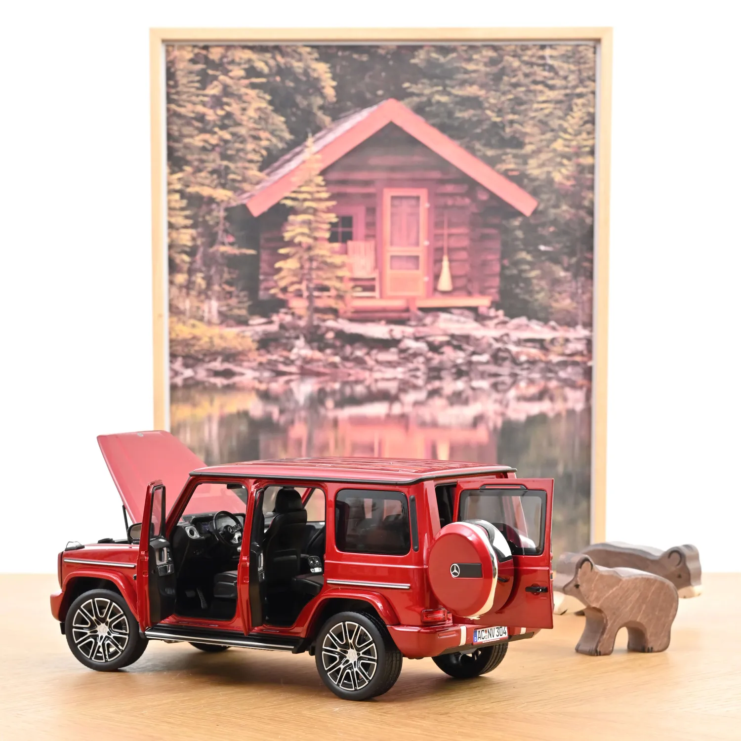 Norev Mercedes Classe G 2024 miniature 1/18 rouge hyacinth