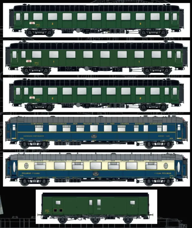 MINIS SNCF Paris-Nizza voitures voyageurs coffret 6 Ep IIIb
