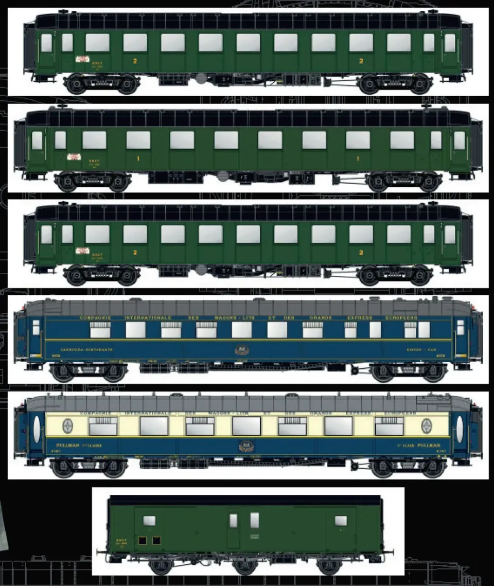 MINIS SNCF Paris-Nizza voitures voyageurs coffret 6 Ep IIIb