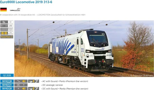 MINIS Euro 9000 BR 2019 Lokomotion locomotive électrique Ep VI