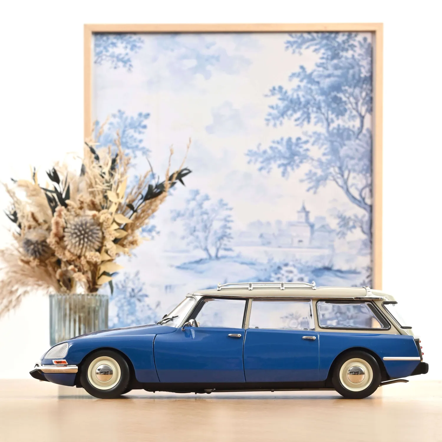 Norev Citroën Break 21 1970 miniature 1/18 bleu
