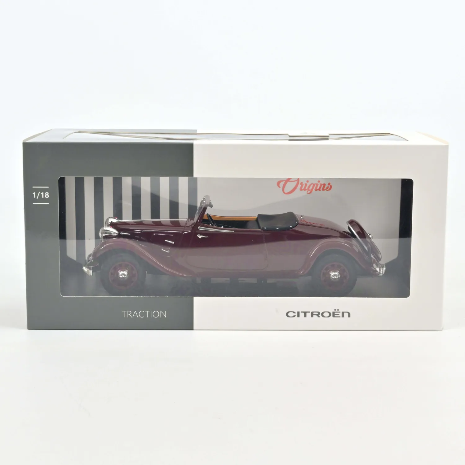 Norev Citroën Traction Cabriolet 1938 miniature 1/18 rouge foncé