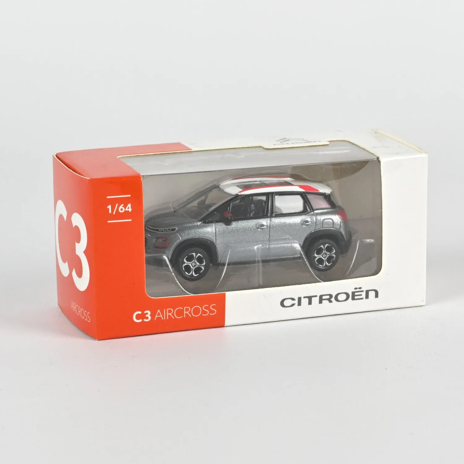 Norev Citroën C3 Aircross 2017 miniature 1/64 blanc gris