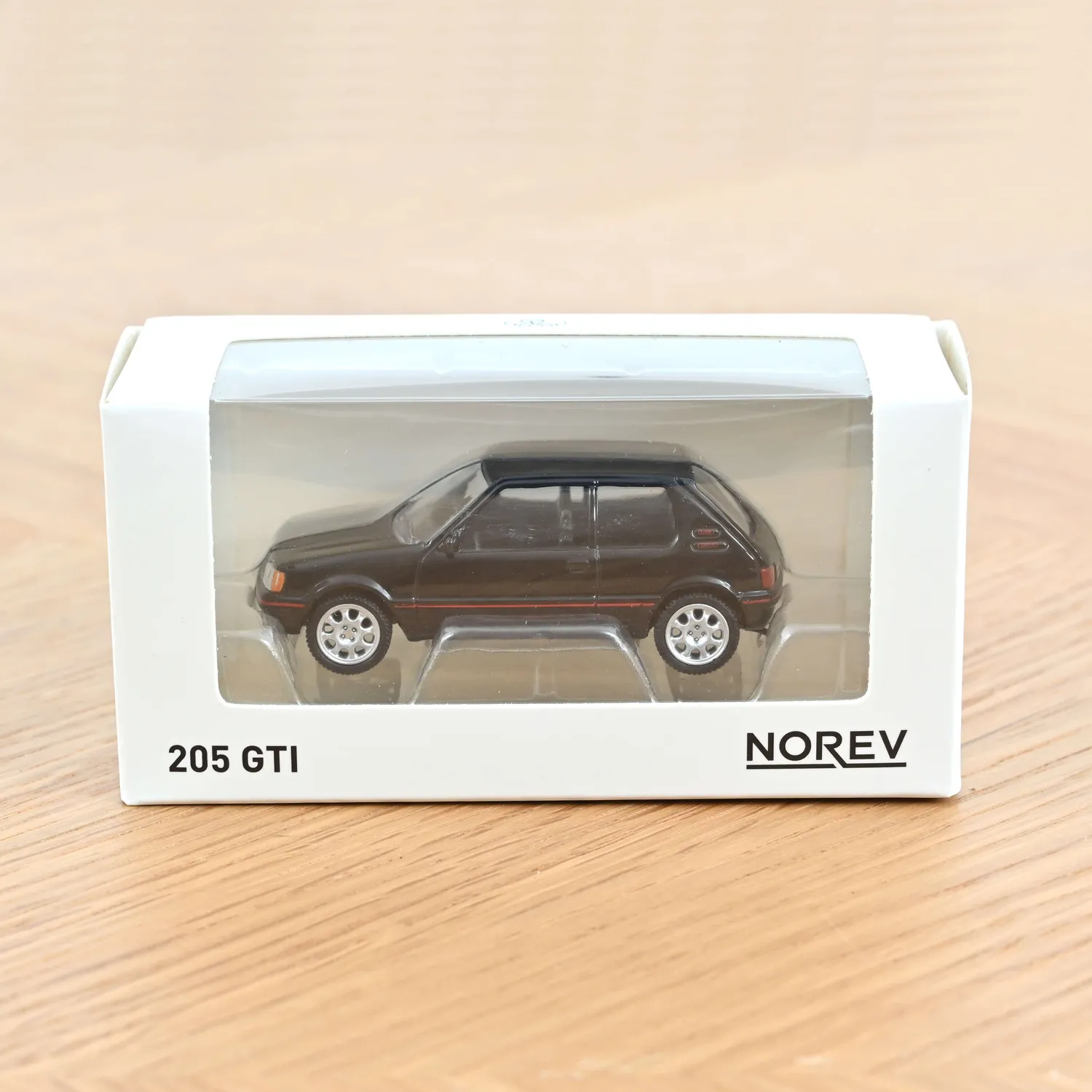 Norev Peugeot 205 GTI 1988 miniature 1/54 noir 130 ch