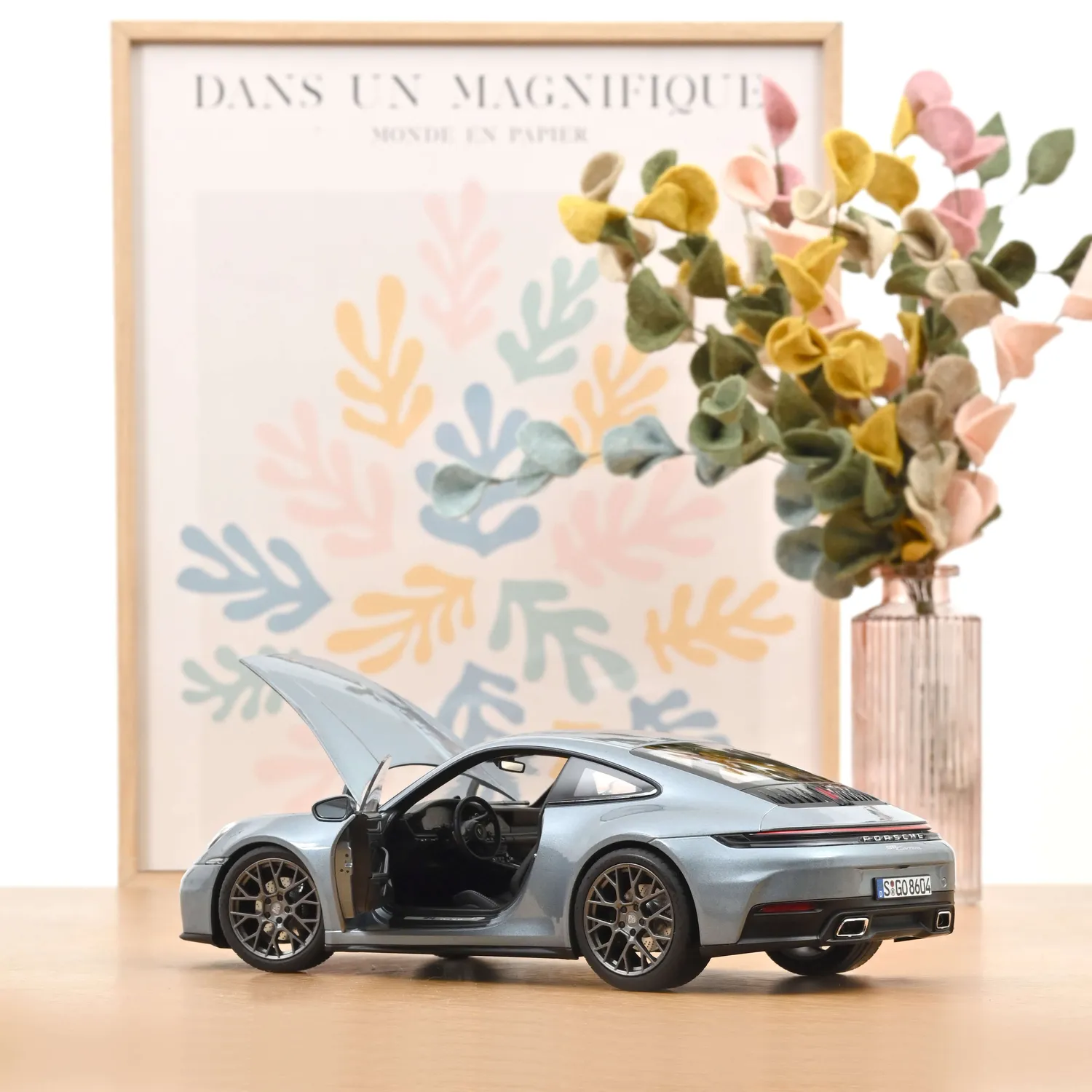 Norev Porsche 911 Carrera 2025 964 miniature 1/18 gris polaire
