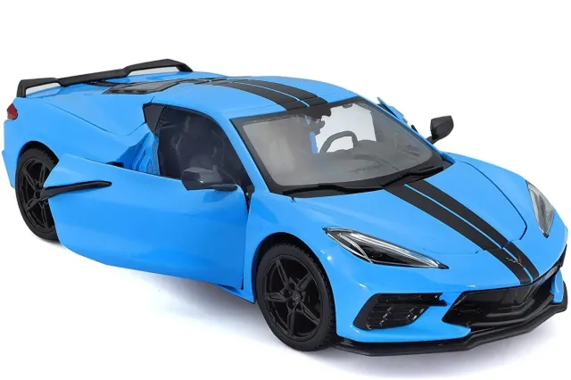 Maisto Chevrolet Corvette voiture miniature bleue 1/24 métal