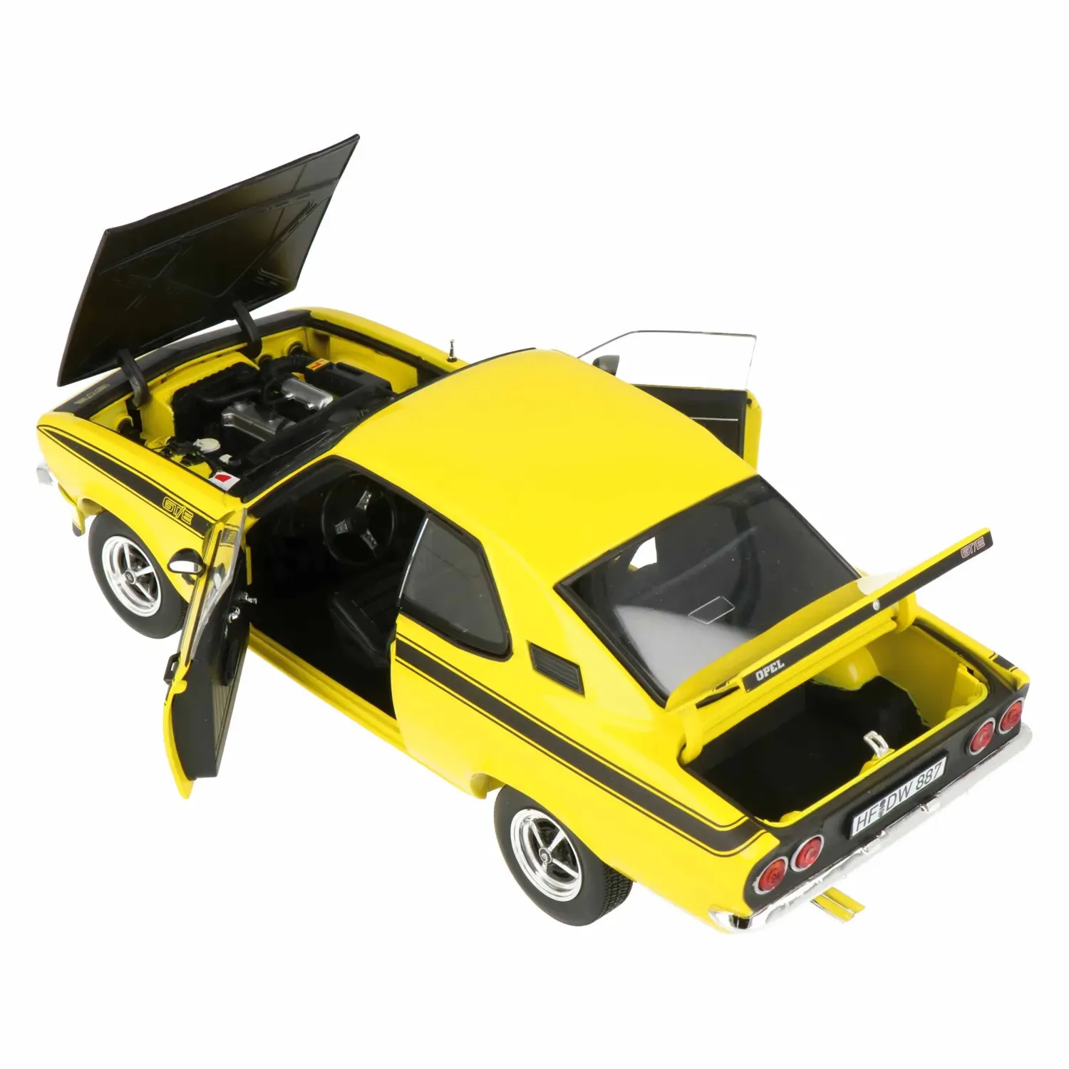 Norev Opel Manta A GT/E 1975 miniature 1/18 jaune citron