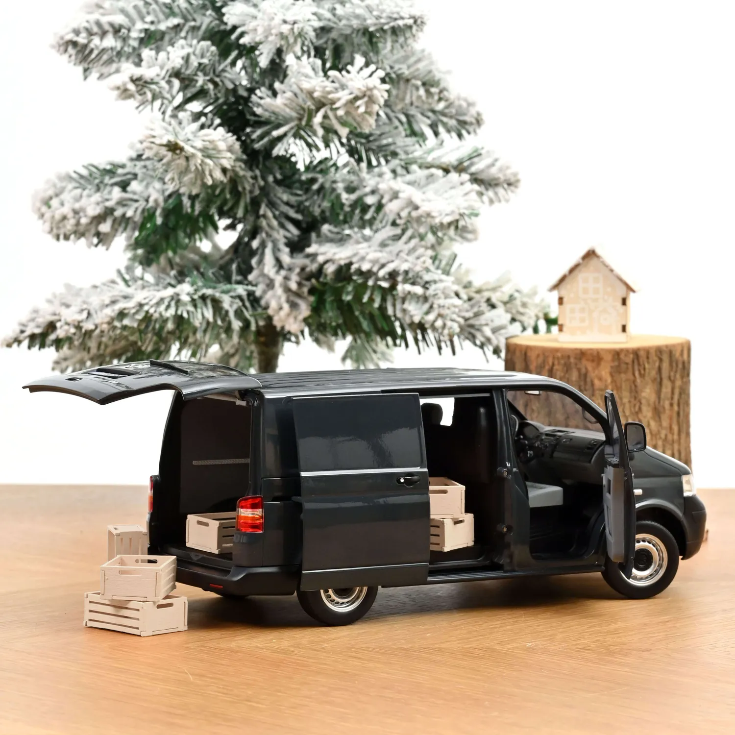 Norev VW Transporter 2003 voiture miniature 1/18 grise