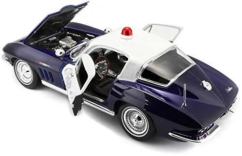 Maisto Chevrolet Corvette 1965 miniature 1/18 police métal jouet