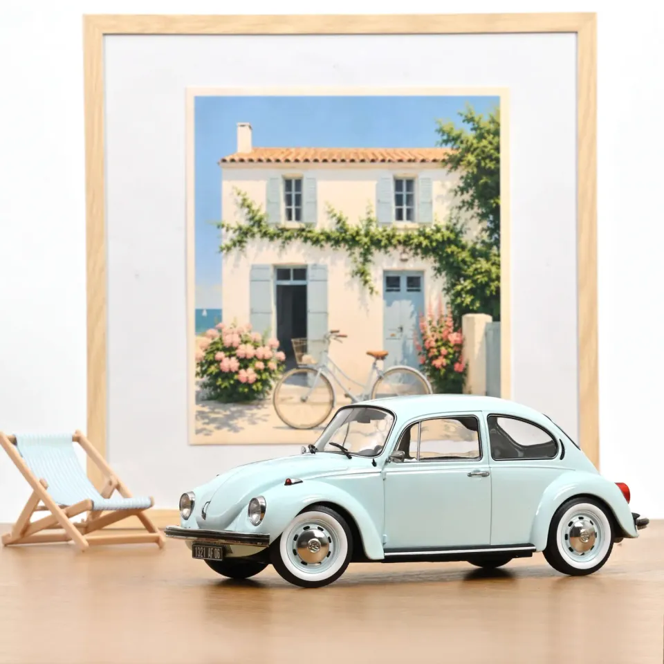 Norev VW 1303 Coccinelle 1973 miniature 1/18 bleu pastel