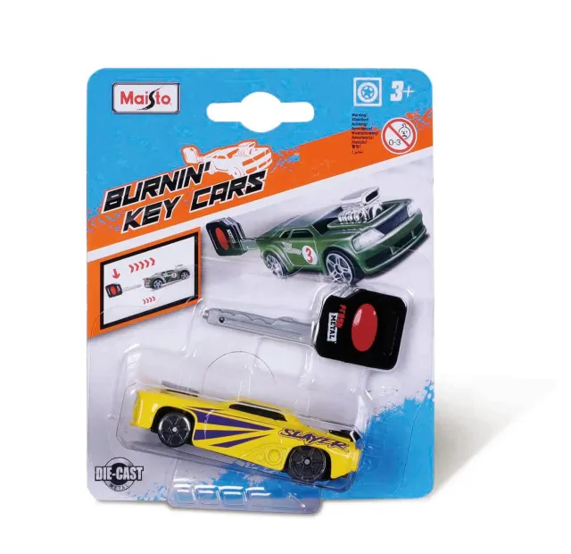 Maisto Burning Key Cars voiture miniature 1/64 avec lanceur