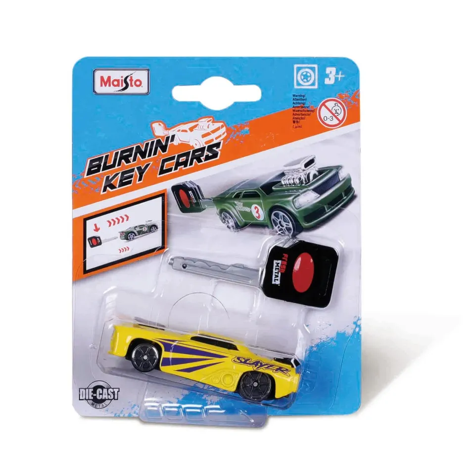 Maisto Burning Key Cars voiture miniature 1/64 avec lanceur