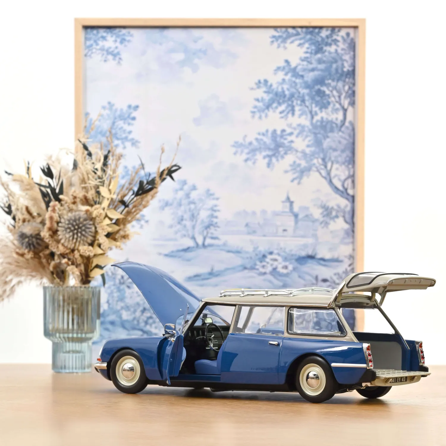 Norev Citroën Break 21 1970 miniature 1/18 bleu