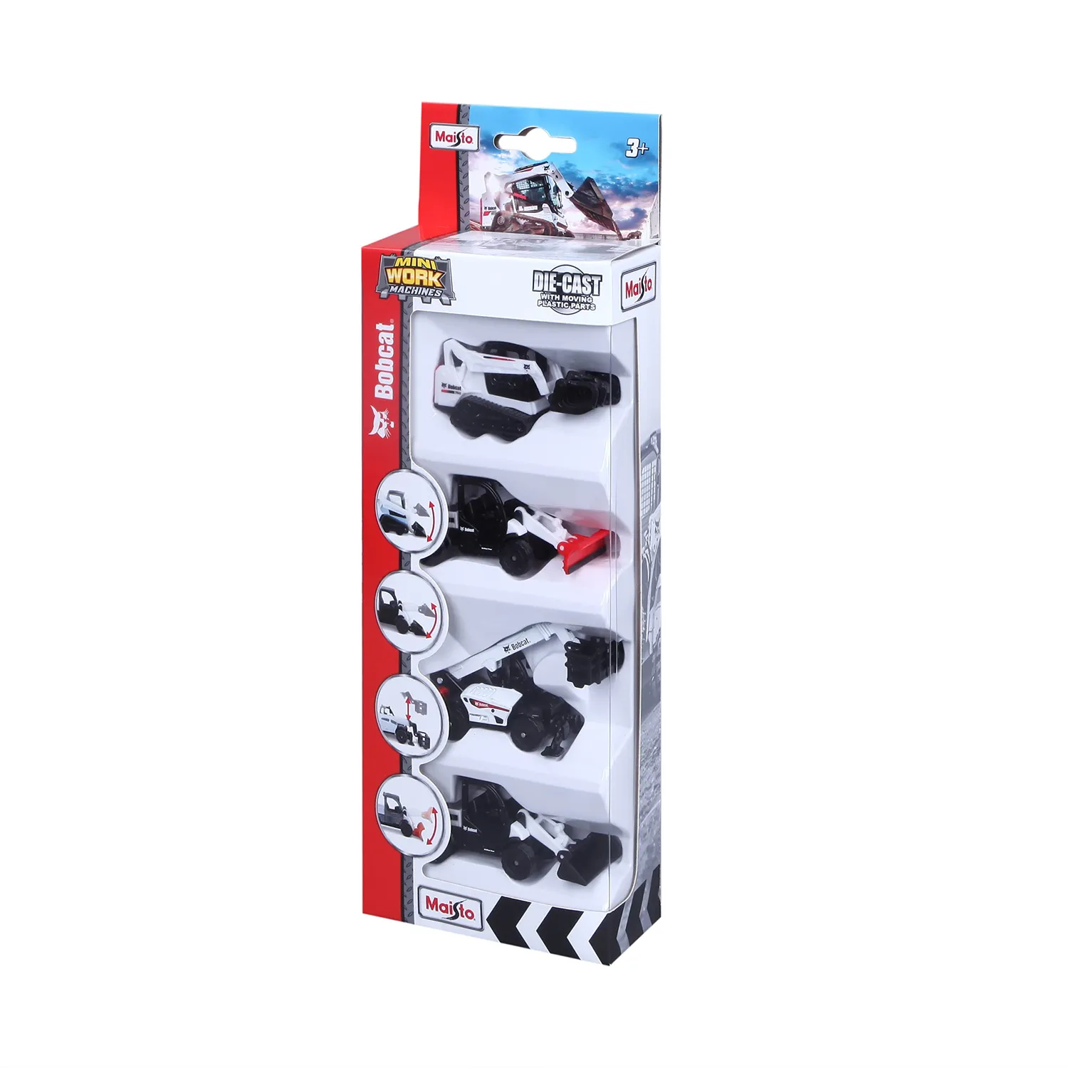 Maisto Fresh Metal Bobcat pack 4 jouets 1/72 assortis