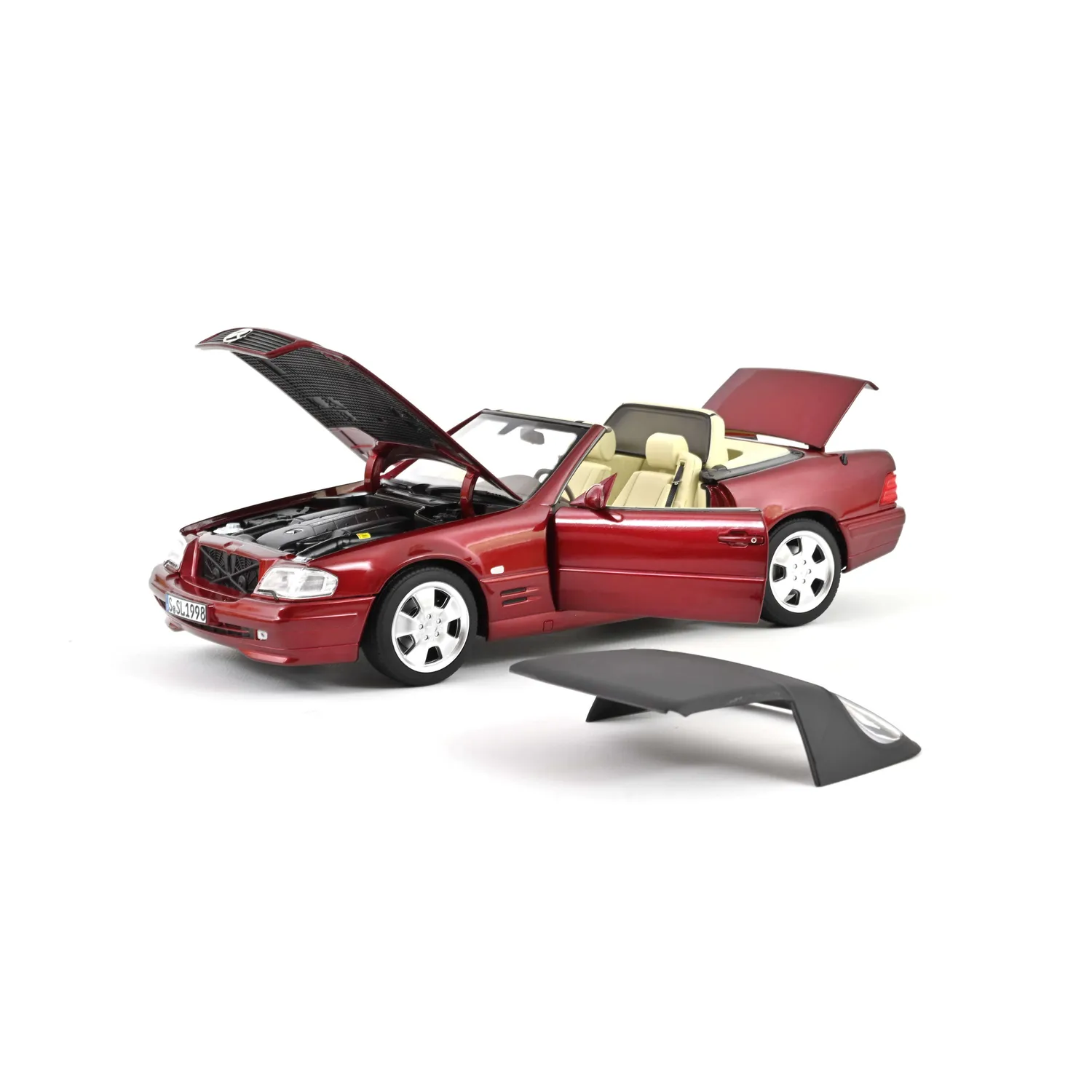 Norev Mercedes-Benz SL 500 1999 miniature 1/18 rouge métallisé