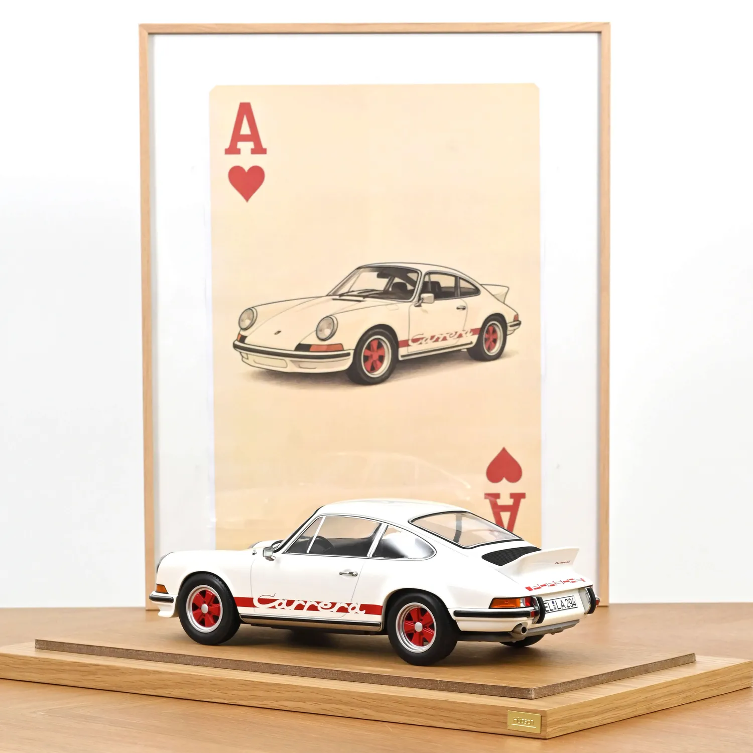 Norev Porsche 911 Carrera RS 2.7 miniature 1/12 blanc rouge