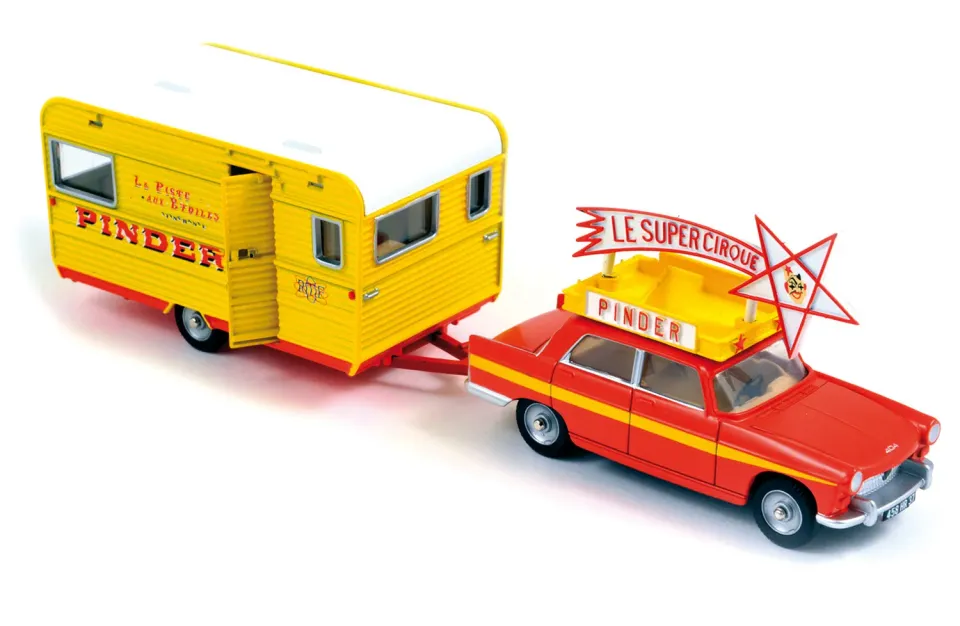 Norev Peugeot 404 Pinder voiture miniature 1/43 avec caravane