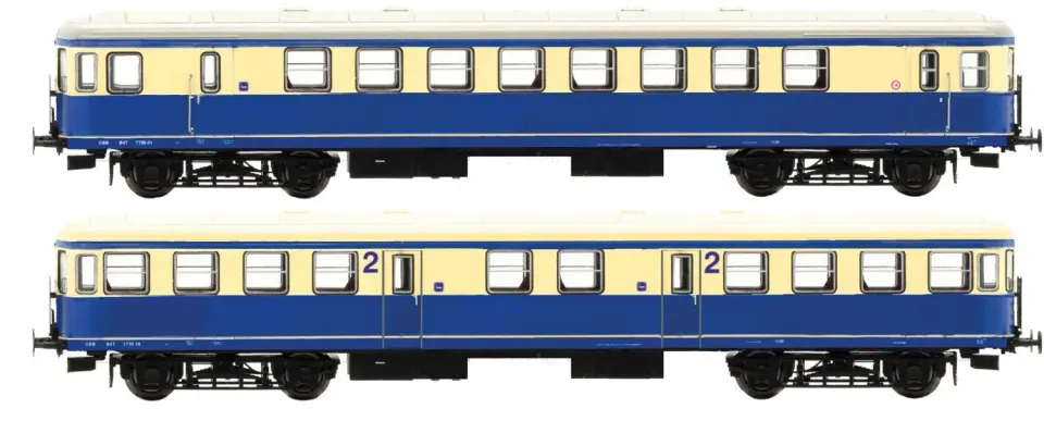 MINIS Rh 7758 autorail miniature 2 pièces ÖBB Ep IV