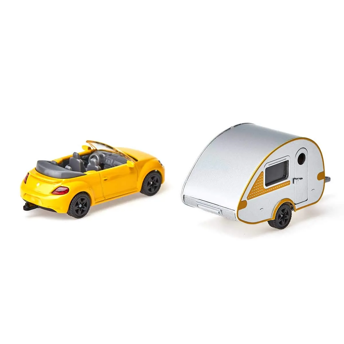 SIKU Super 1629 voiture miniature coccinelle caravane jaune