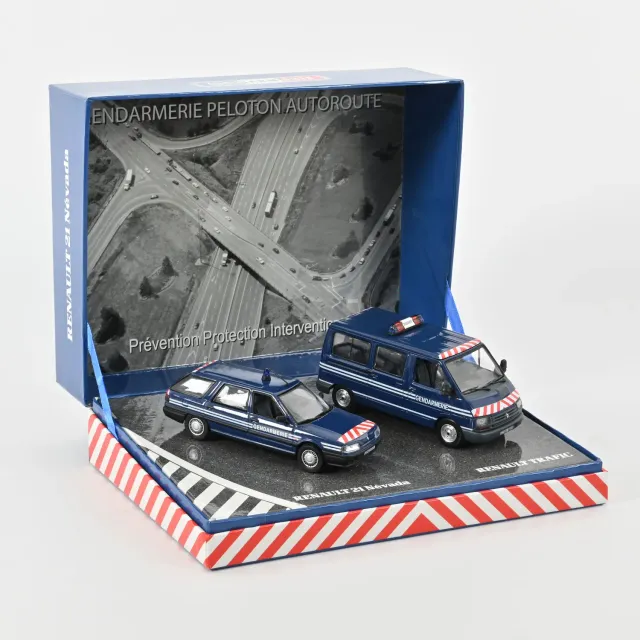 Norev Coffret Gendarmerie Autoroute miniature 1/43 Trafic R21