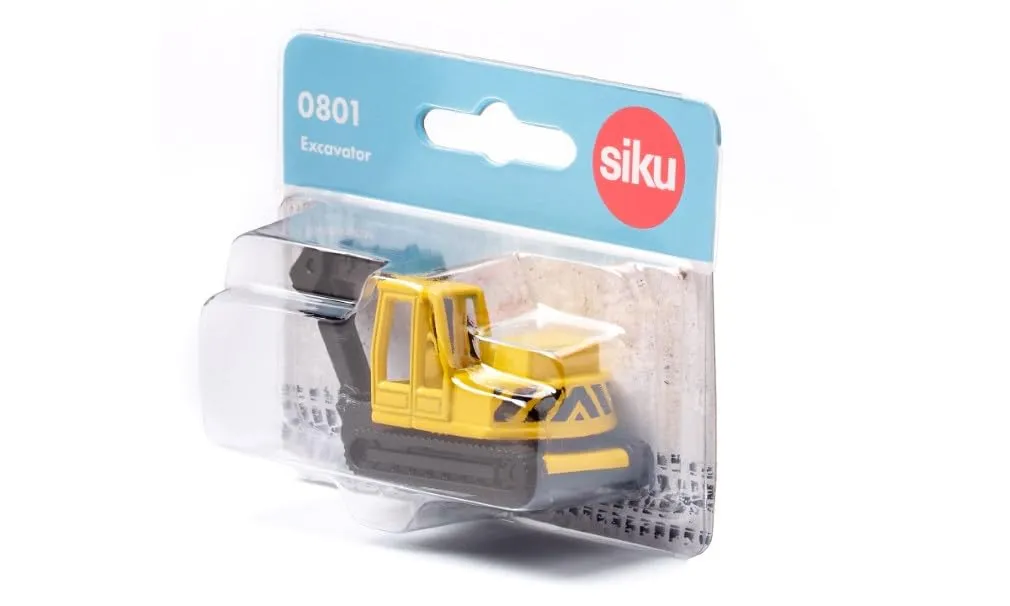 Siku 0801 excavateur jouet métal 6,8 cm jaune