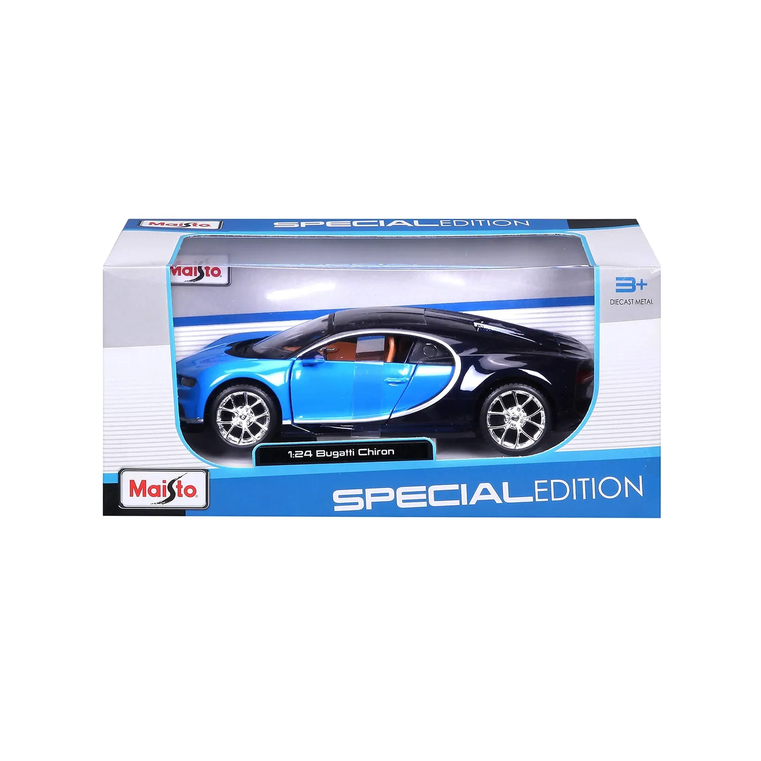 Maisto Bugatti Chiron miniature 1/24 bleu aléatoire