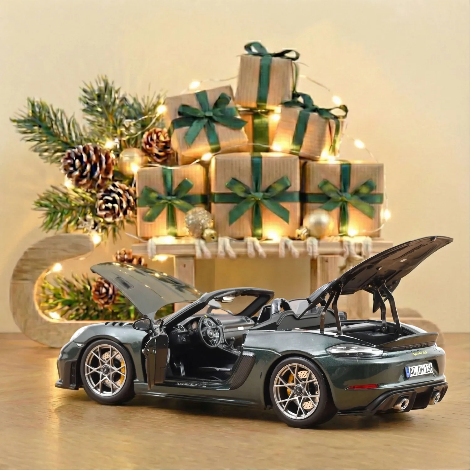 Norev Porsche 718 Spyder RS Weissach miniature 1/18 vert 2023