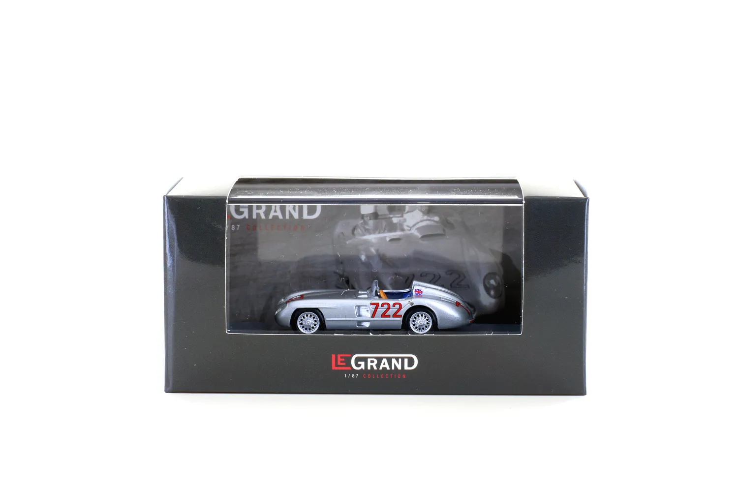 MINIS Mercedes-Benz 300 SLR N°722 voiture miniature 1/87 argent