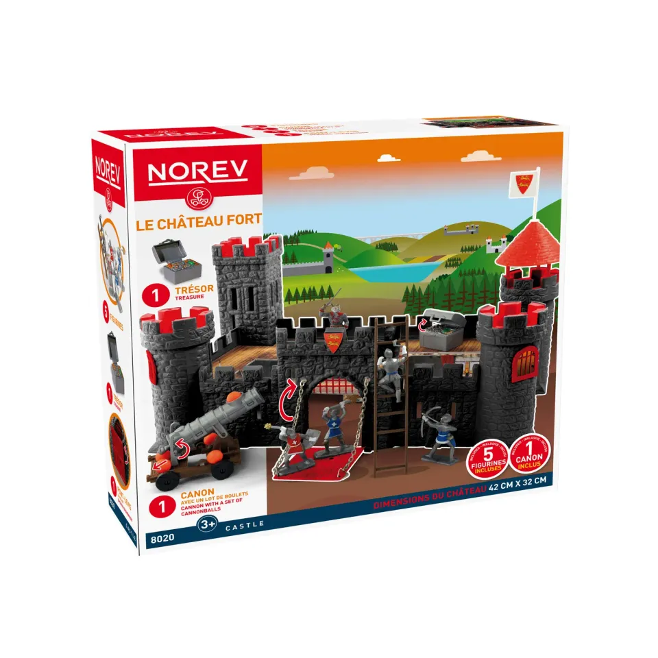 Norev Forteresse avec personnages et canon accessoire plastique