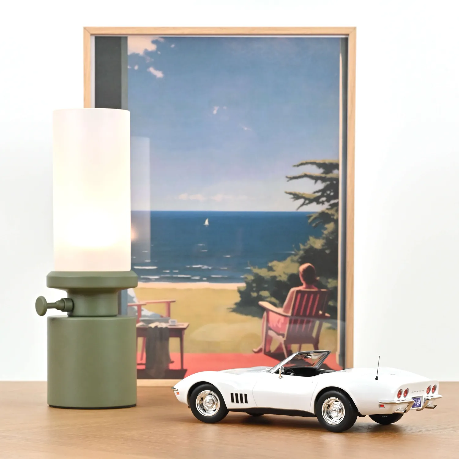 Norev Chevrolet Corvette C3 miniature 1/18 1969 Can Am blanc