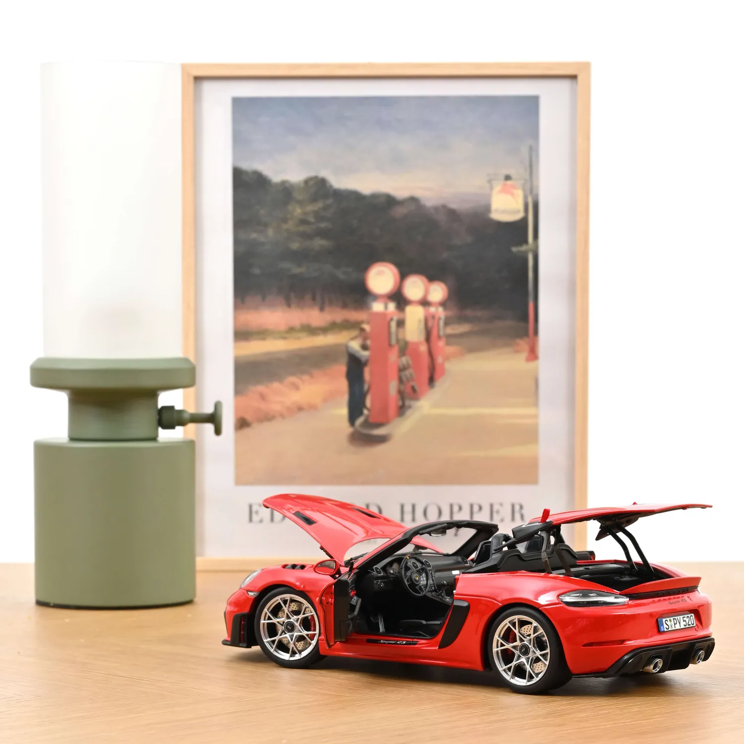 Norev Porsche 718 Spyder RS 2023 miniature 1/18 rouge indien