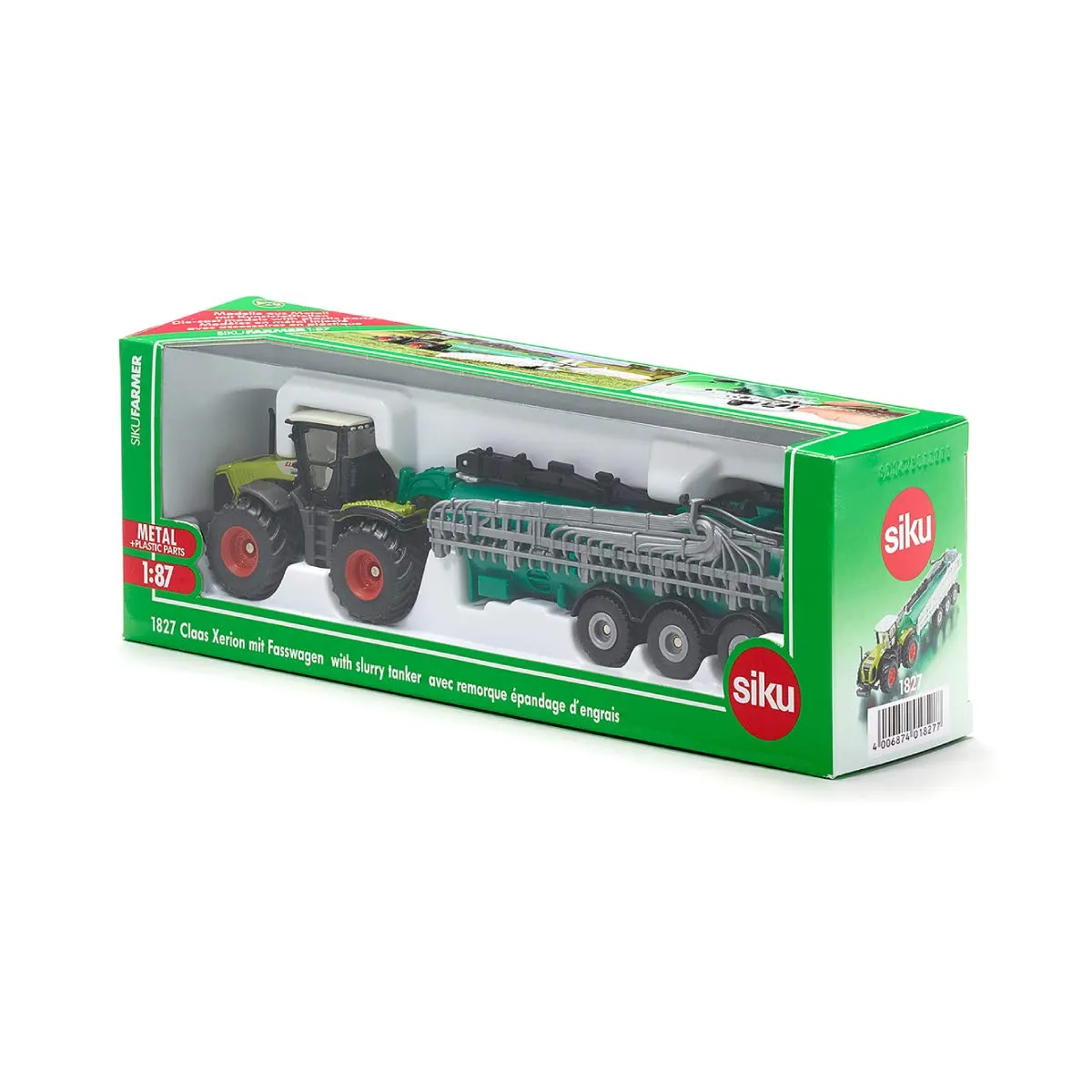 SIKU Farmer 1827 Claas Xerion tracteur + remorque 1/87