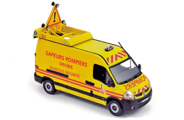Norev Renault Master 2008 miniature 1/43 pompiers balisage