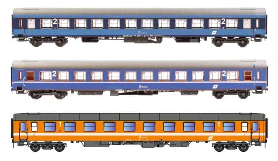 MINIS UIC-X ÖBB Ep.IV voitures voyageurs coffret 3 époque IV