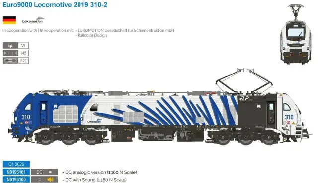 MINIS BR 2019 Euro 9000 Lokomotion locomotive Ep VI Sound