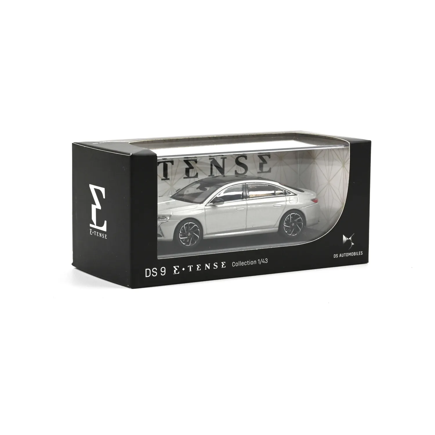 Norev DS 9 E-Tense miniature 1/43 cristal perlé berline