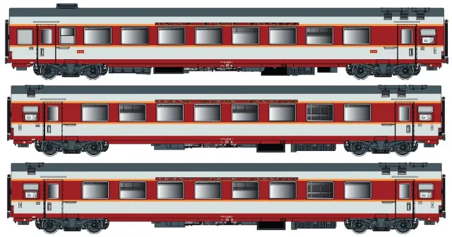 MINIS GC Étendard SNCF voitures N lot de 3 Ep.IV AC