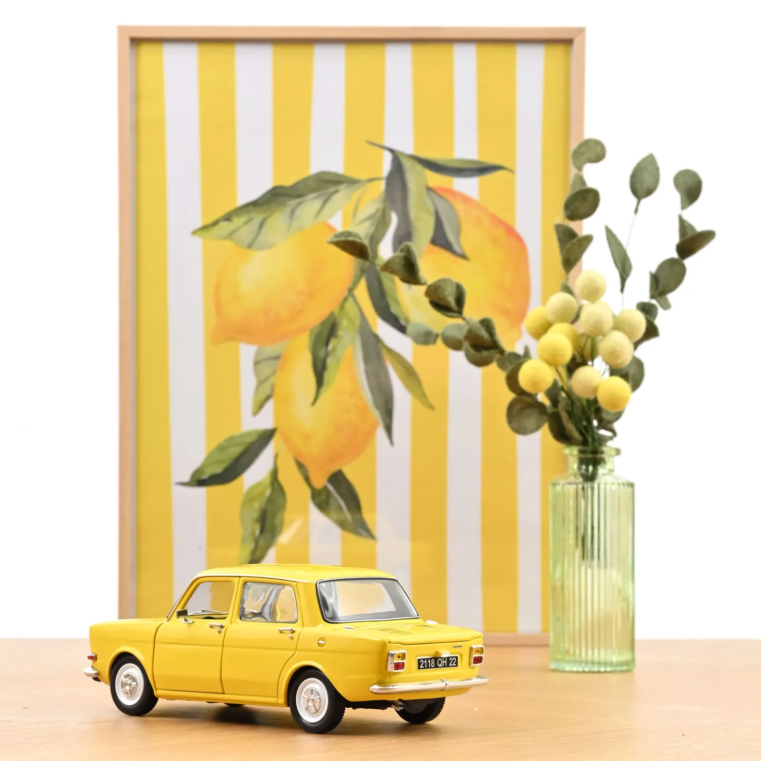 Norev Simca 1000 LS 1974 miniature 1/18 jaune maya 4 ouvrants