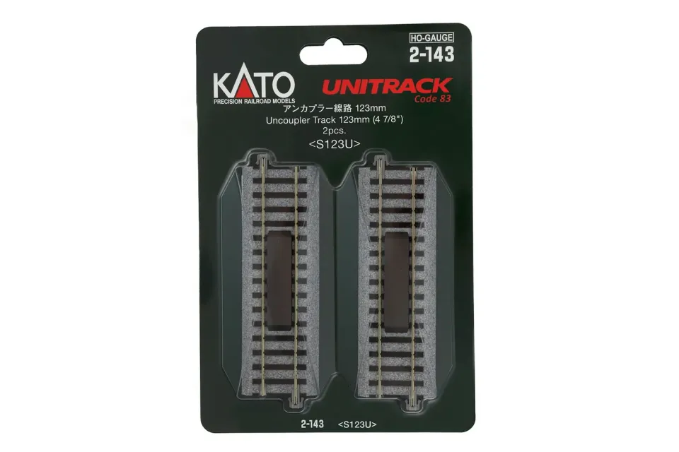 MINIS voie dételeuse droite 123 mm rail lot de 2