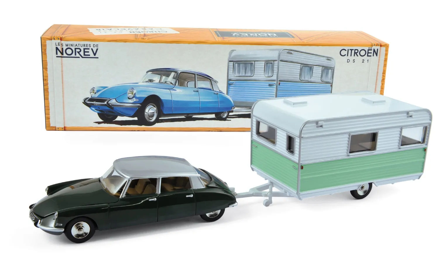 Norev Citroën DS 21 Caravane miniature 1/43 vert jura