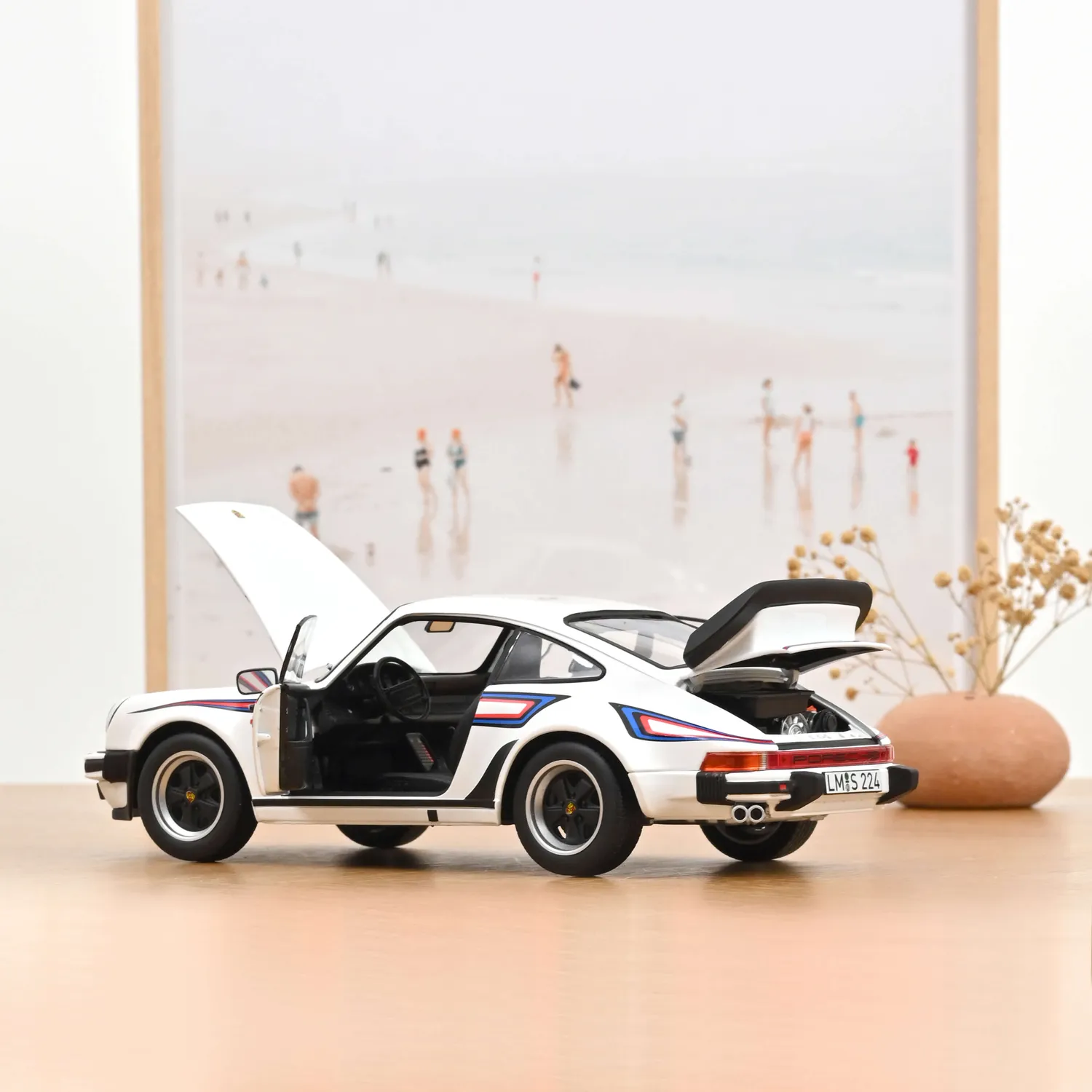 Norev Porsche 911 Turbo 3.3 1980 miniature 1/18 blanc