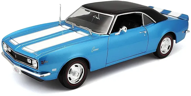 Maisto Chevrolet Camaro Z28 1968 voiture miniature bleue 1/18