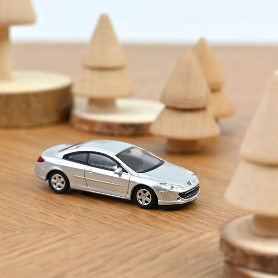 Norev Peugeot 407 Coupé 2006 miniature 1/87 argent plastique