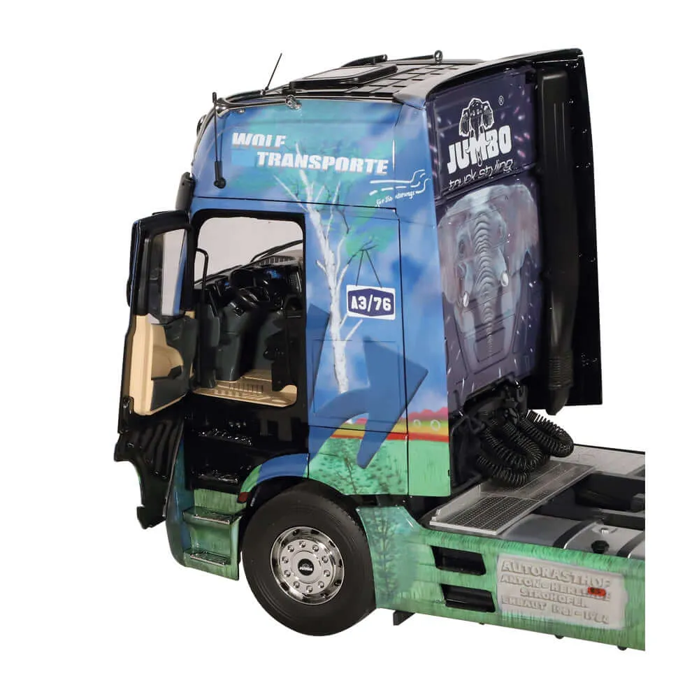 NZG Mercedes-Benz Actros GigaSpace 4x2 Strohofer camion miniature 1:18 éclairé