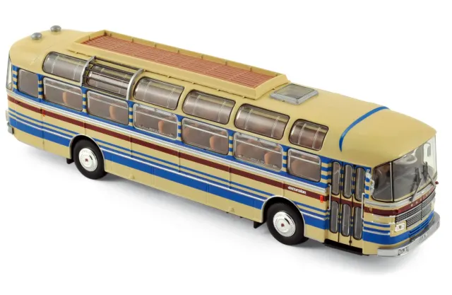 Norev Saviem S53M 1970 miniature 1/43 crème bus
