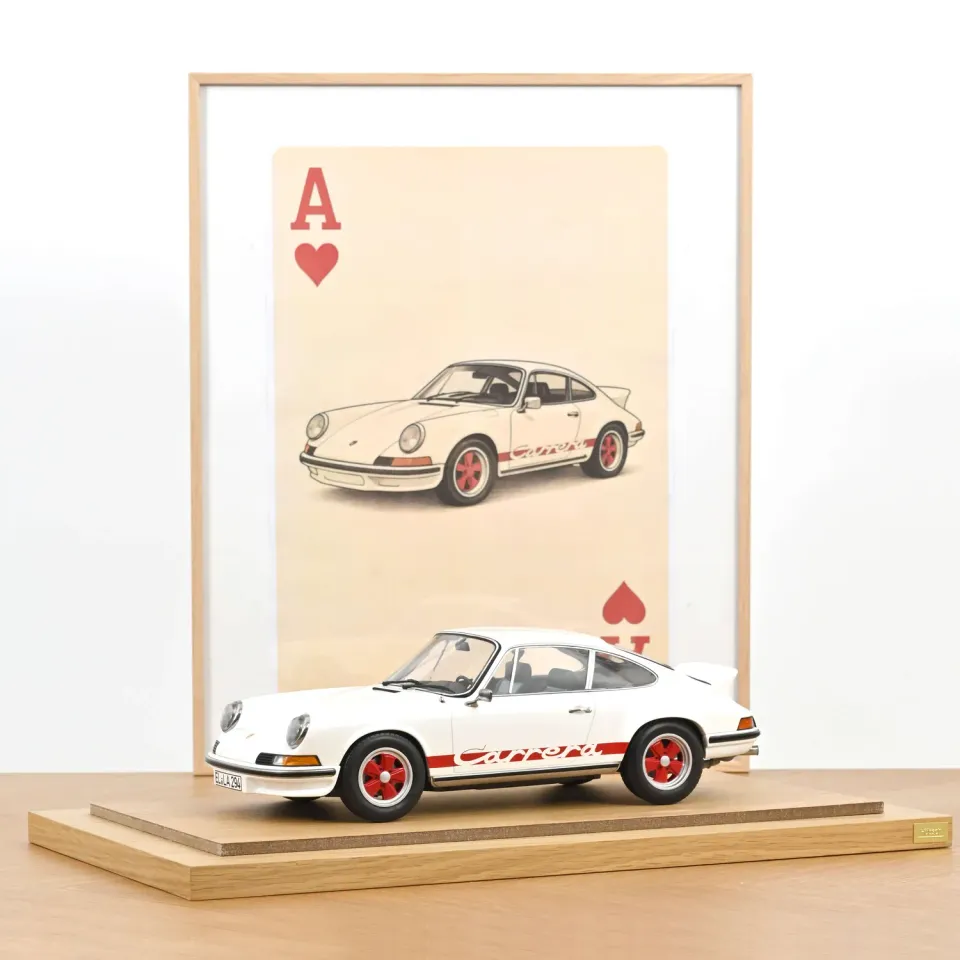Norev Porsche 911 Carrera RS 2.7 miniature 1/12 blanc rouge