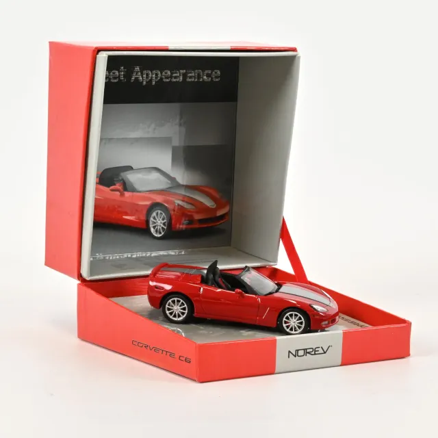 Norev Chevrolet Corvette C6 Street miniature 1/43 rouge