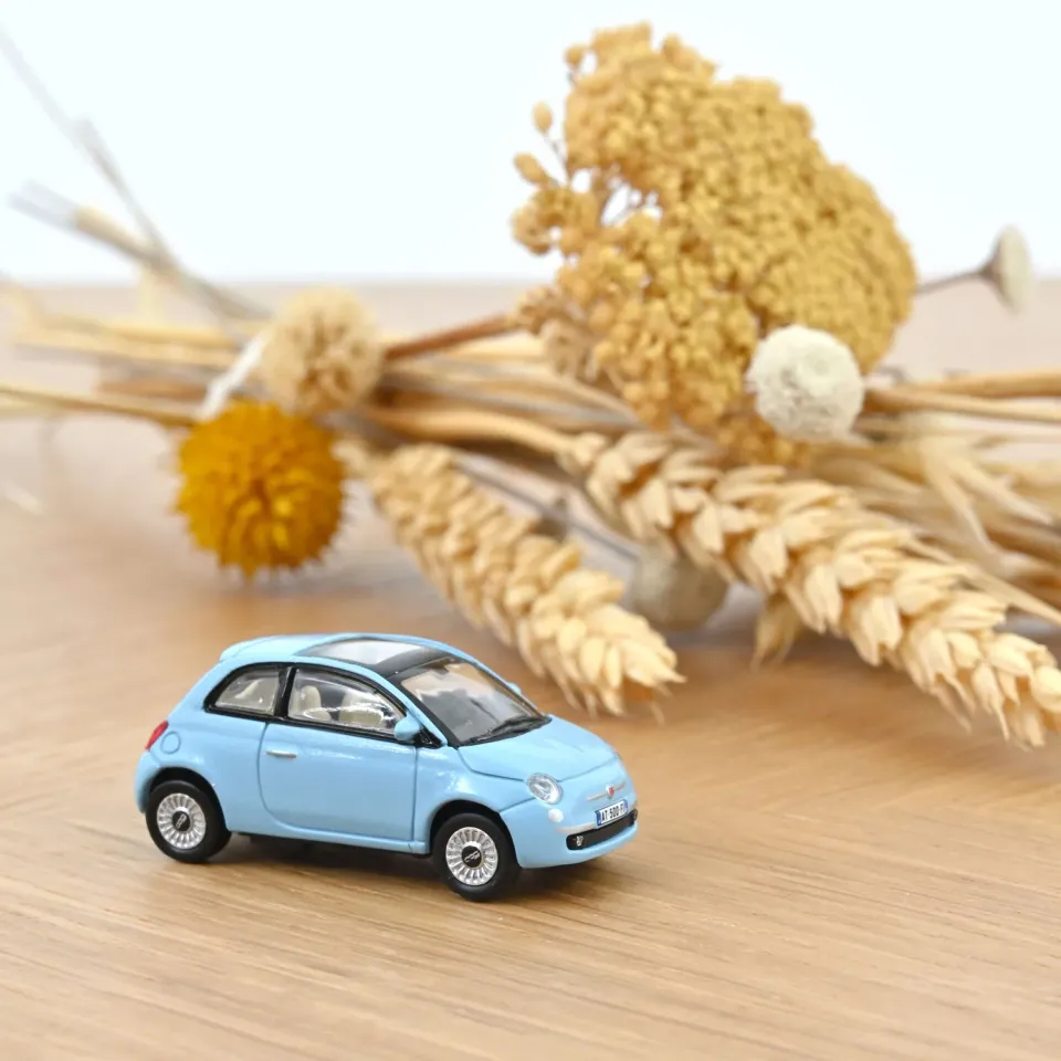 Norev Fiat 500 2008 miniature 1/87 Bleu