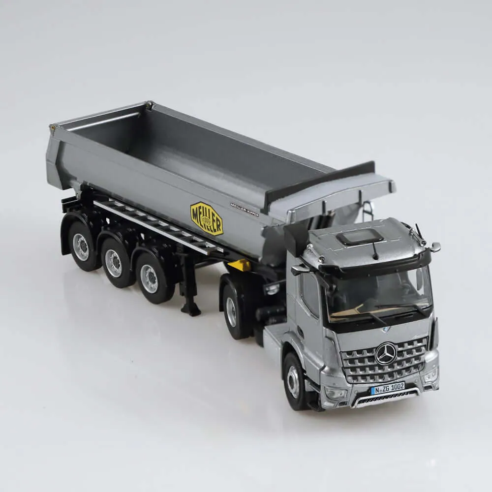 NZG Mercedes-Benz Arocs Meiller camion miniature 1:50 gris