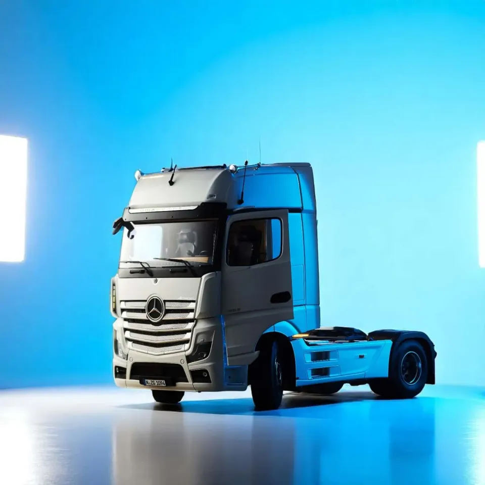 NZG Mercedes-Benz Actros L camion miniature blanc décoré 1:18
